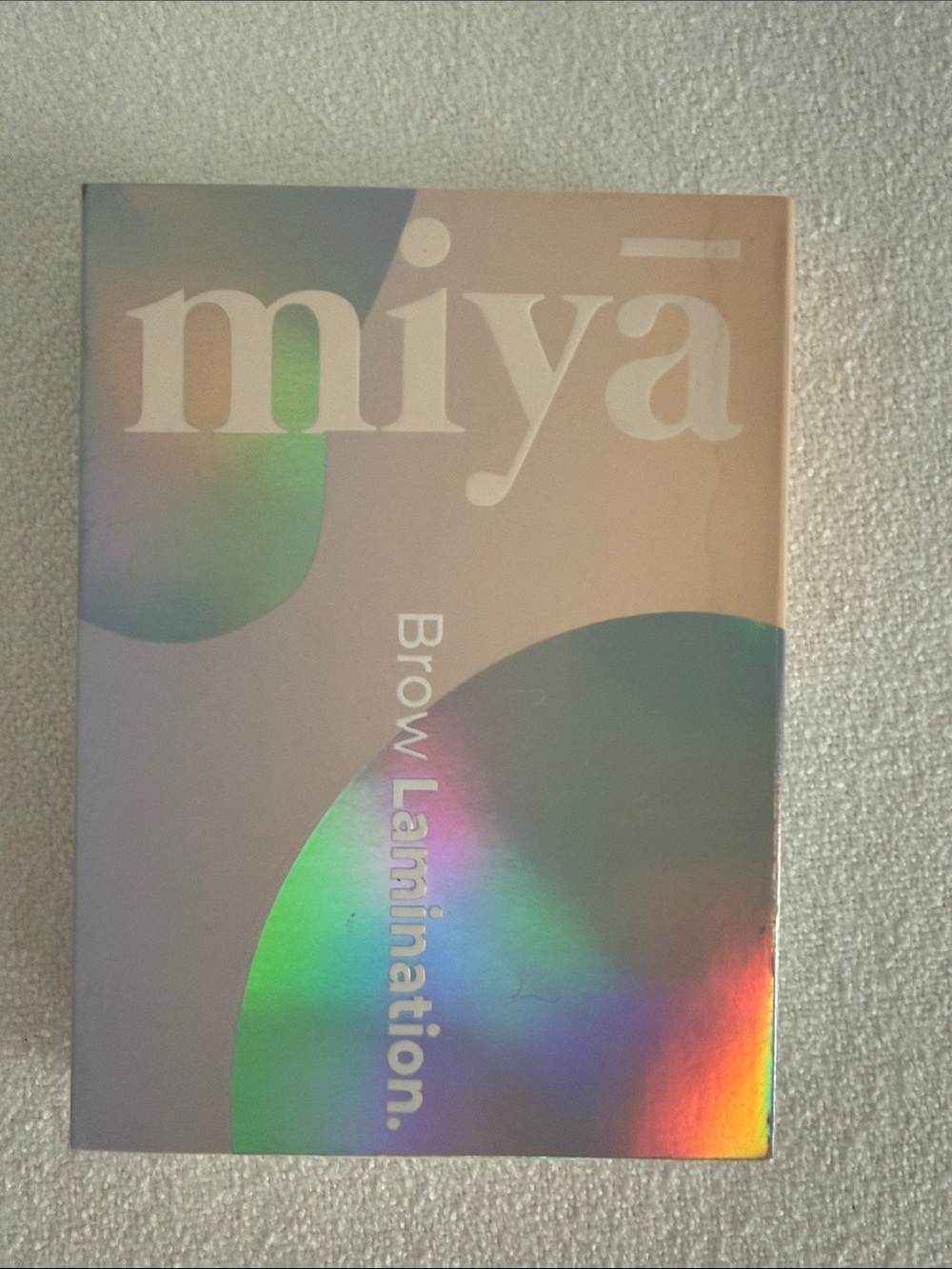 miya Brow Lamination Palette — Iridescent Pink Packaging